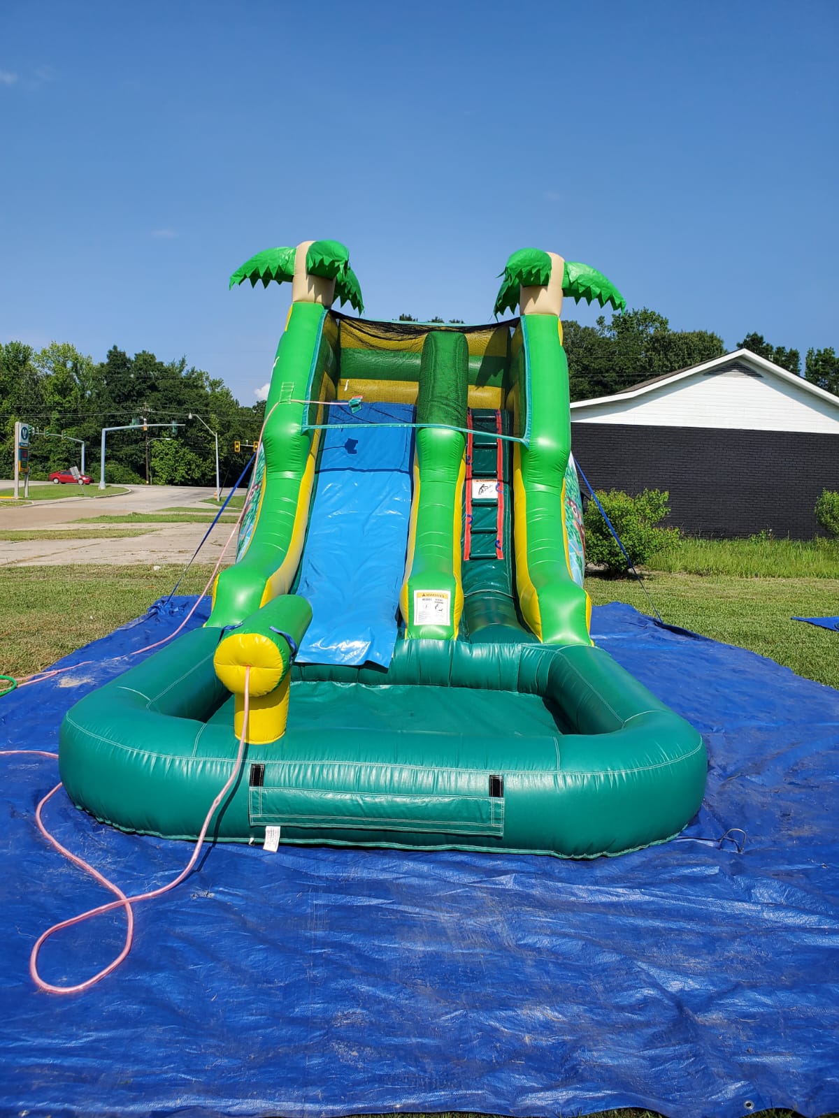 Tropical Oasis Inflatable Water Slide