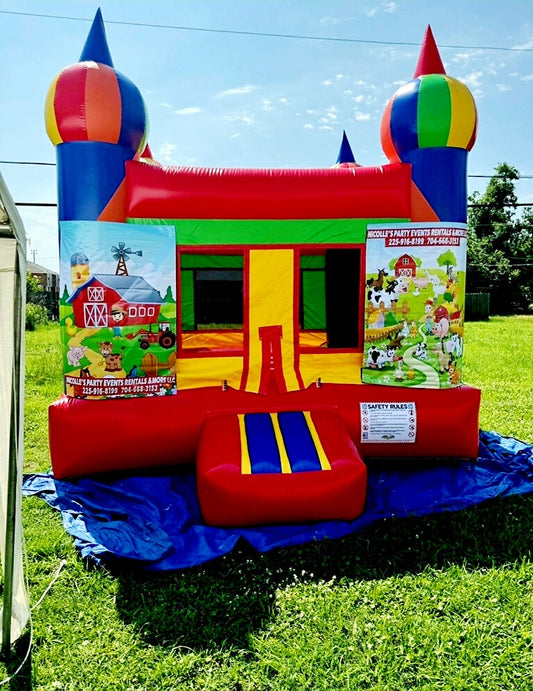 Multicolor Magic Bounce Castle