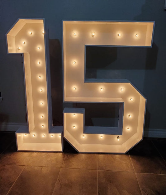 Lighted Box Number 15 For Quinceañera