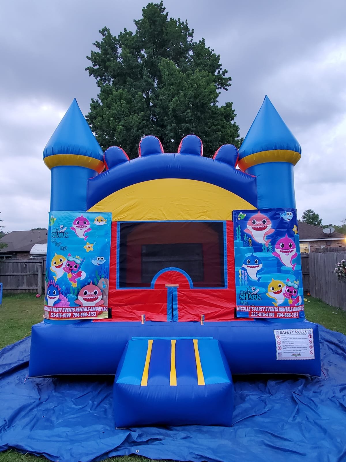 Bounce House Rental: Blue Delight - Blue and Yellow Castle