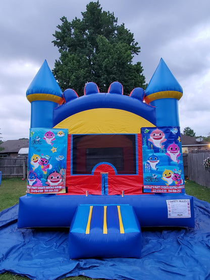 Bounce House Rental: Blue Delight - Blue and Yellow Castle