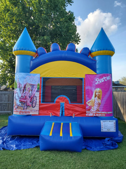 Bounce House Rental: Blue Delight - Blue and Yellow Castle