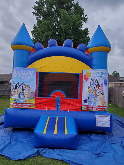 Bounce House Rental: Blue Delight - Blue and Yellow Castle