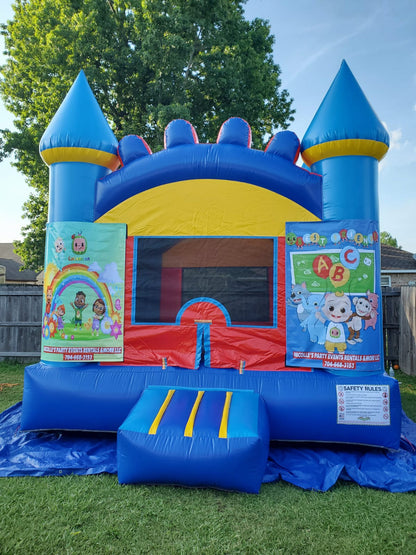 Bounce House Rental: Blue Delight - Blue and Yellow Castle