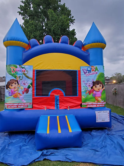 Bounce House Rental: Blue Delight - Blue and Yellow Castle