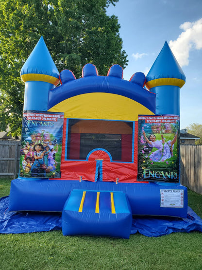 Bounce House Rental: Blue Delight - Blue and Yellow Castle