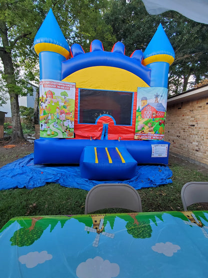 Bounce House Rental: Blue Delight - Blue and Yellow Castle