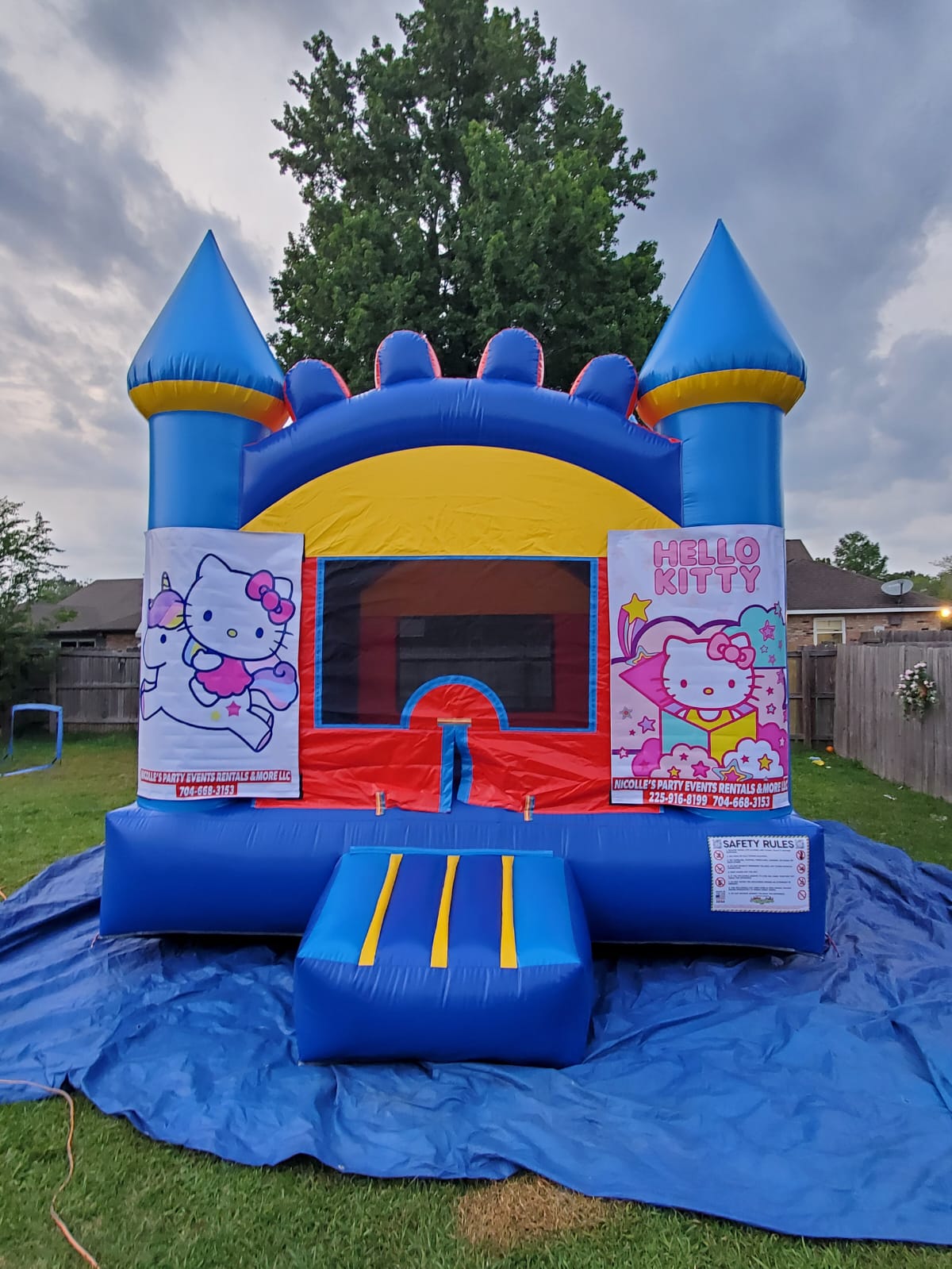 Bounce House Rental: Blue Delight - Blue and Yellow Castle