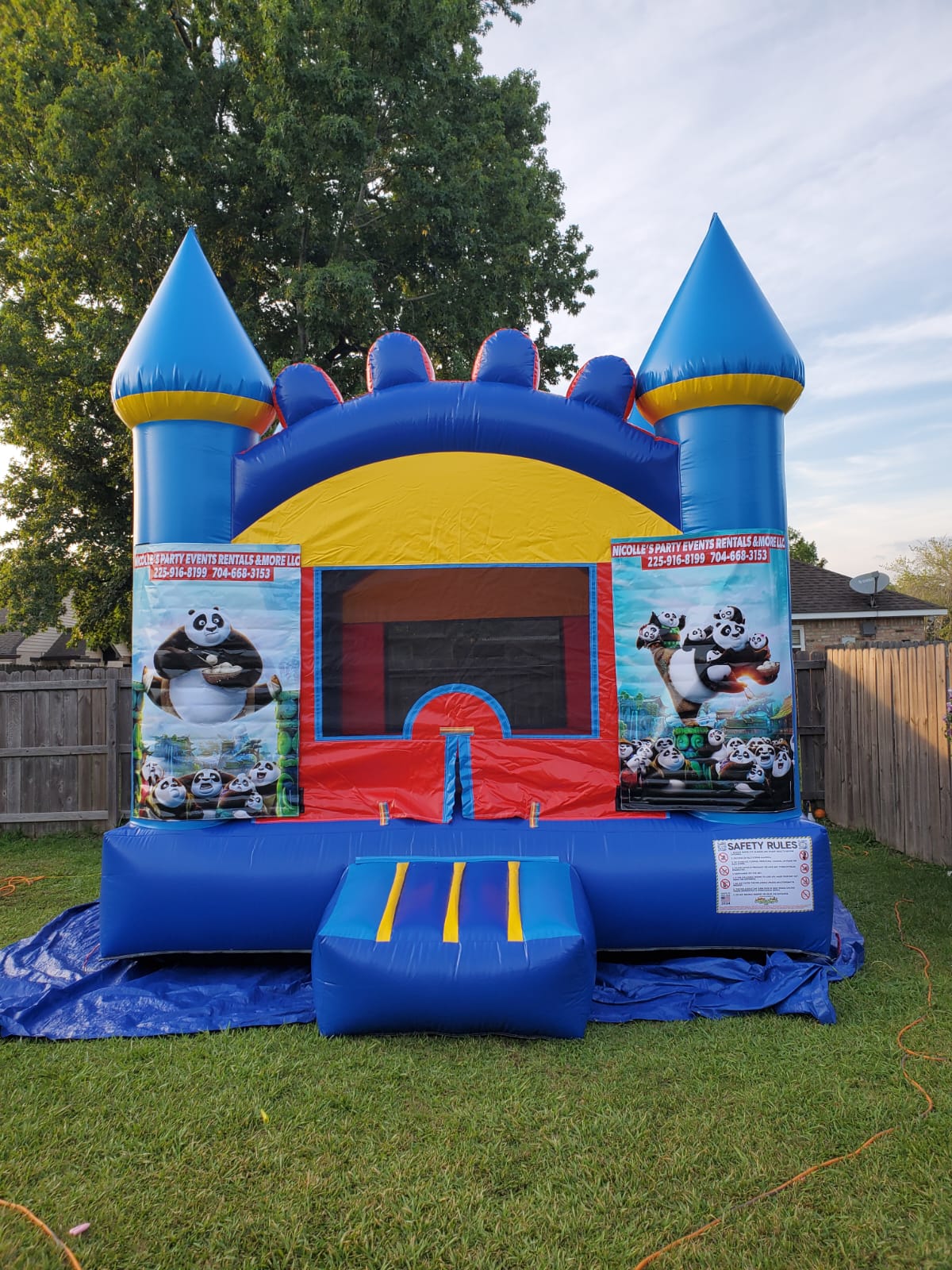 Bounce House Rental: Blue Delight - Blue and Yellow Castle
