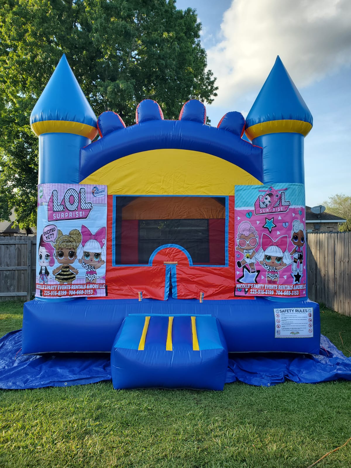 Bounce House Rental: Blue Delight - Blue and Yellow Castle