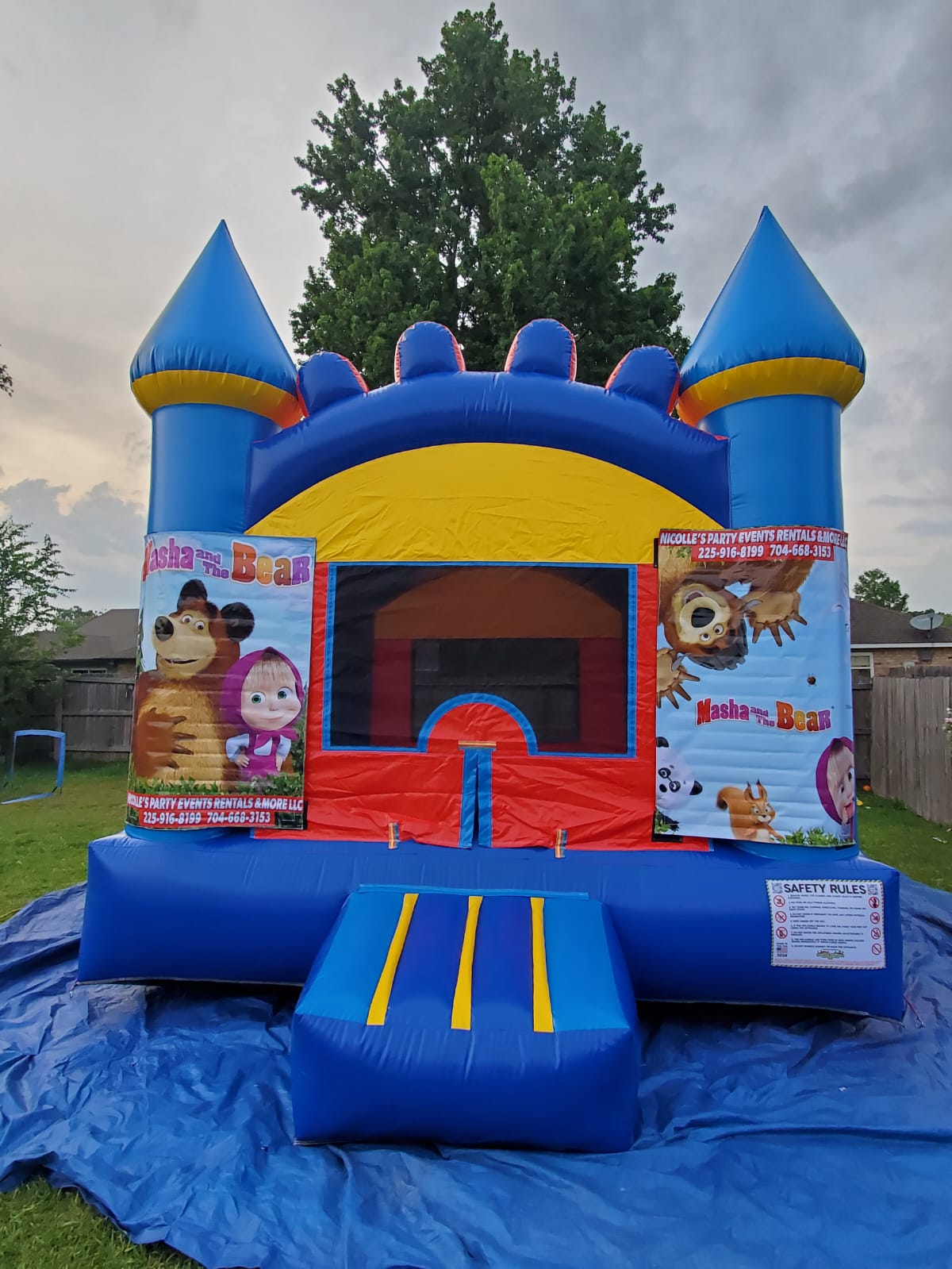 Bounce House Rental: Blue Delight - Blue and Yellow Castle