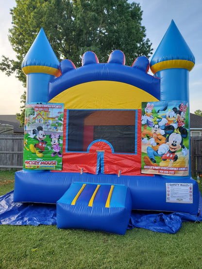 Bounce House Rental: Blue Delight - Blue and Yellow Castle