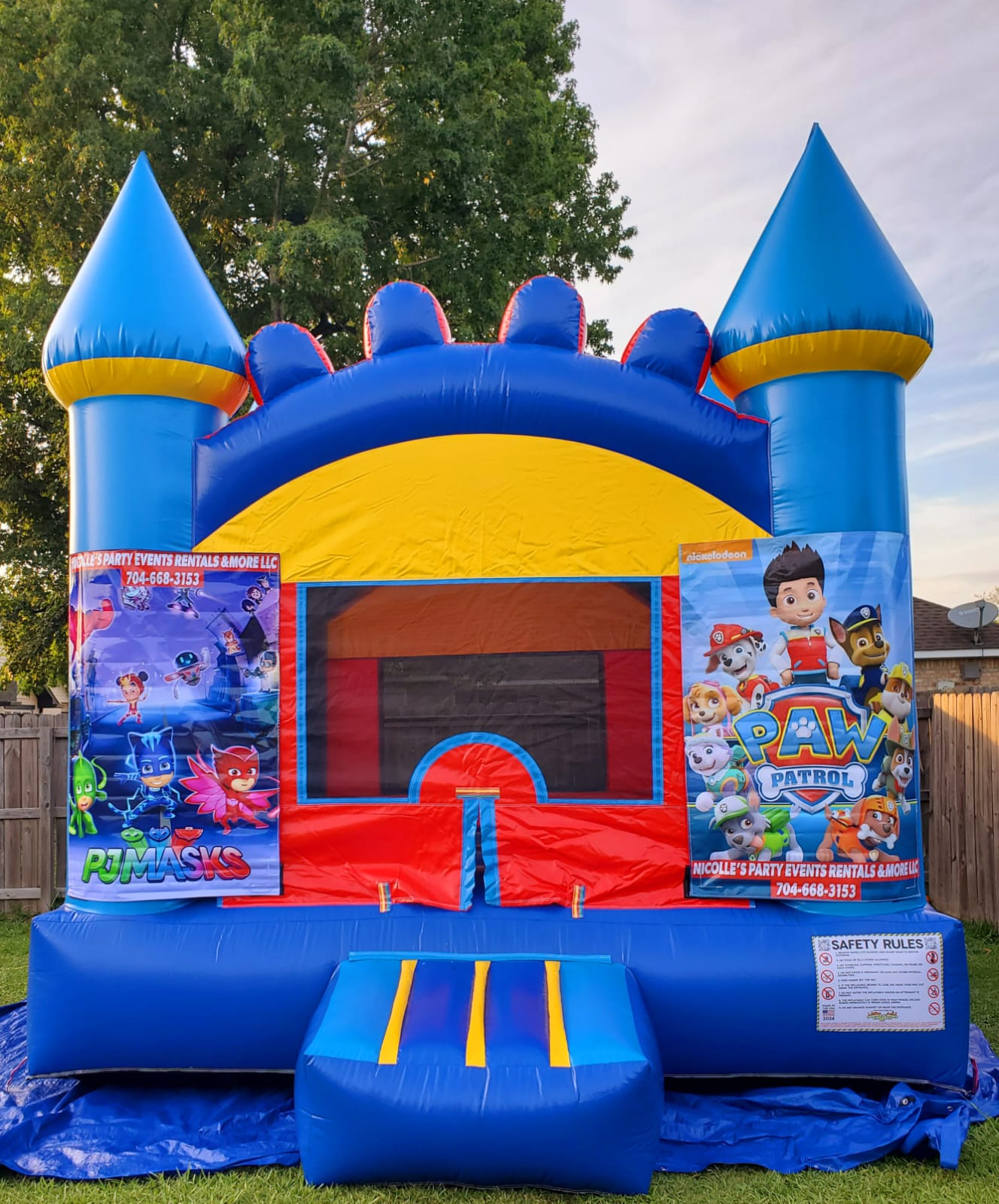 Bounce House Rental: Blue Delight - Blue and Yellow Castle