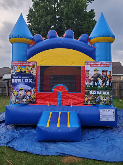 Bounce House Rental: Blue Delight - Blue and Yellow Castle