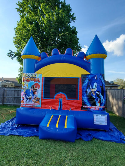Bounce House Rental: Blue Delight - Blue and Yellow Castle