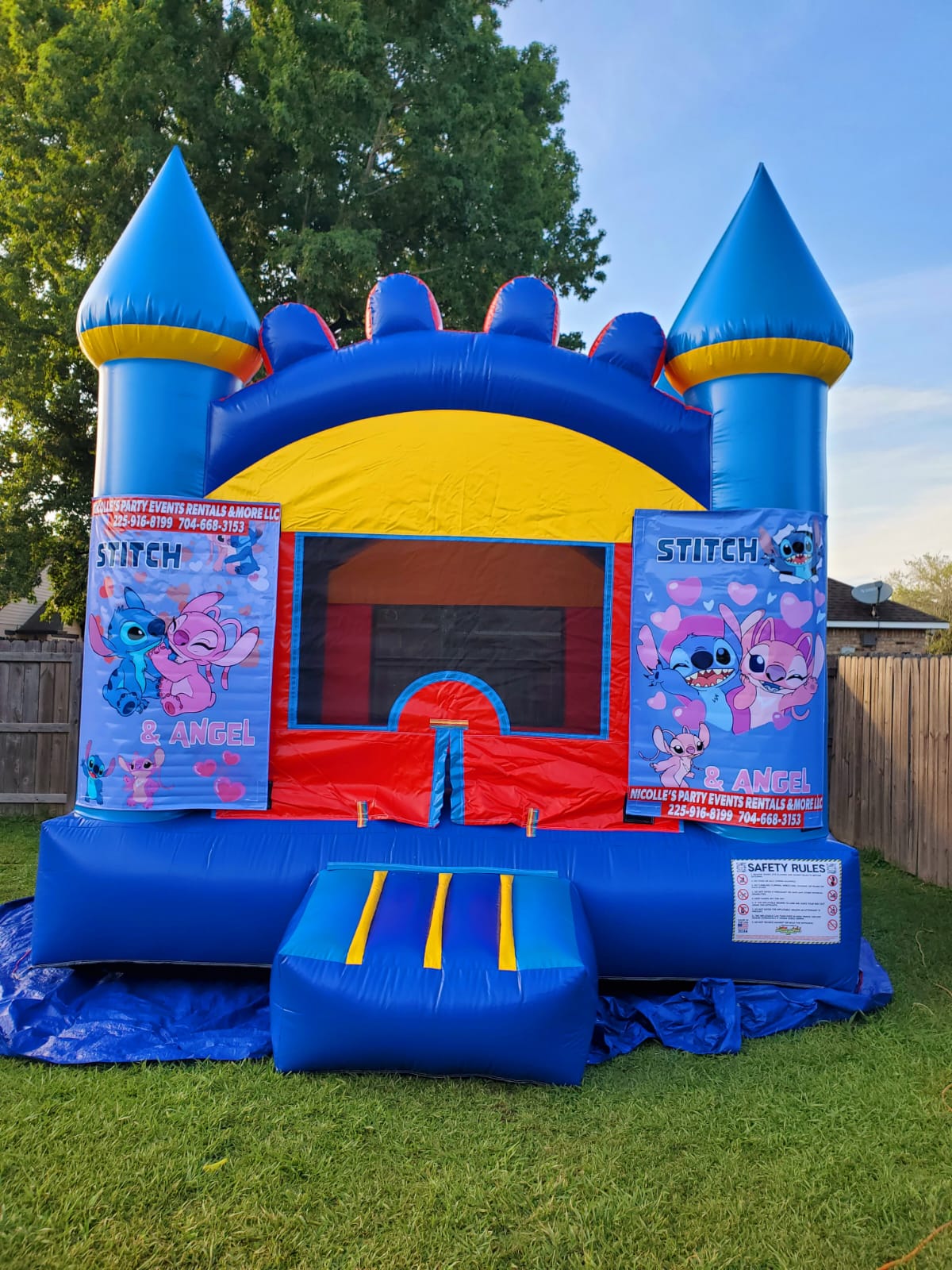 Bounce House Rental: Blue Delight - Blue and Yellow Castle