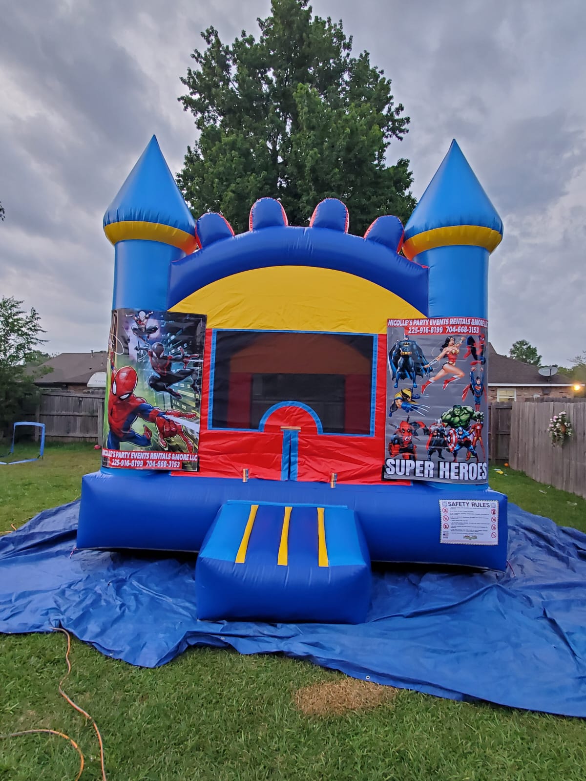 Bounce House Rental: Blue Delight - Blue and Yellow Castle