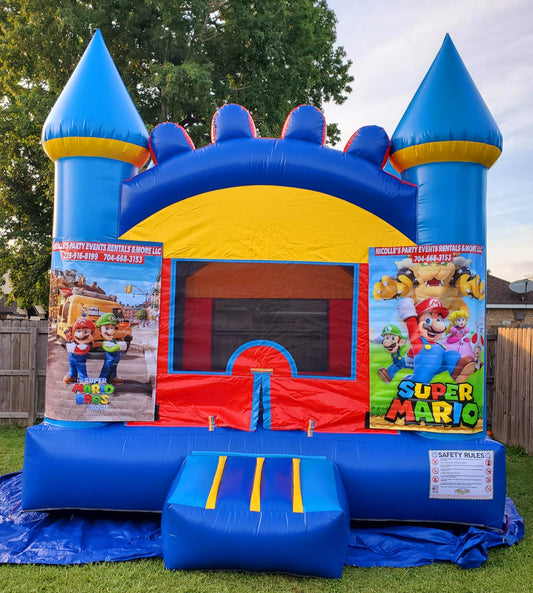 Bounce House Rental: Blue Delight - Blue and Yellow Castle