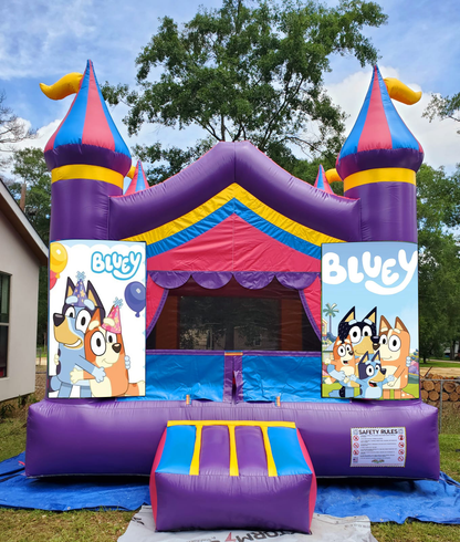 Bounce House Rental: Enchanted Castle! - Purple, Blue & Yellow Castle