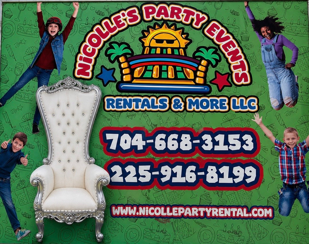Throne Chair - Gold & silver !Rental!