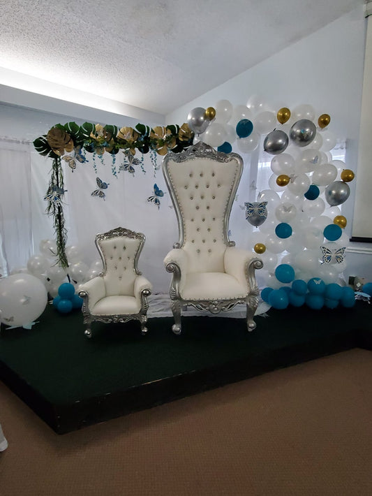 Throne Chair Rental - Small - Silver